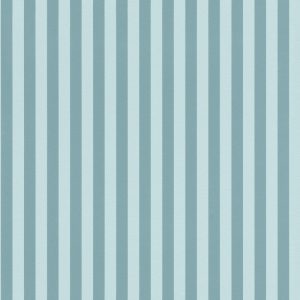Petite Fleur behang met  streepje blauw