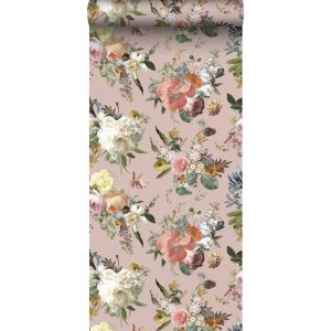 Esta behang Vintage flowers bloemen oudroze 139367