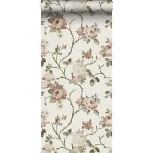 Esta behang Vintage flowers bloemen off white oudroze 139406