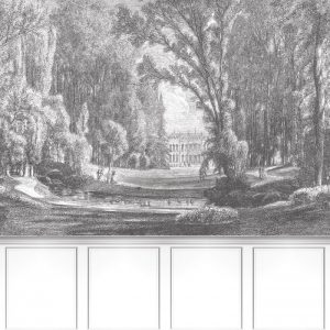 Les belles toile de Jouy  digitale print Balade au Parc