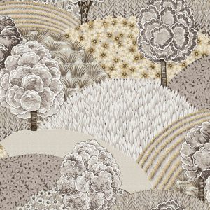 Blooming Garden 6 behang met patchwork landschap