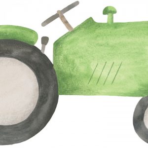Sticker met Tractor groen