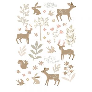 Esta muursticker hertje vintage beige/groen 156118