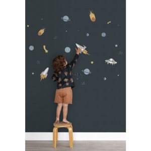 Esta muursticker bosdieren planeten in de ruimte 156109