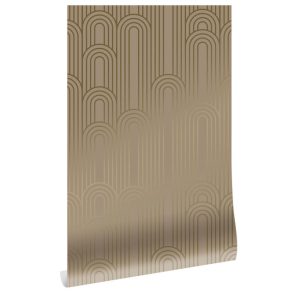 Kek behang Golden Lines geometrische lijnen goud/nude