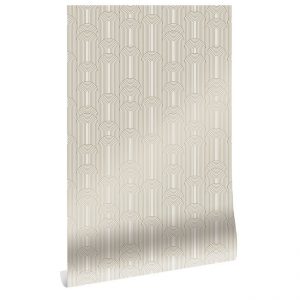 Kek behang Golden Lines geometrische lijnen goud/ zand