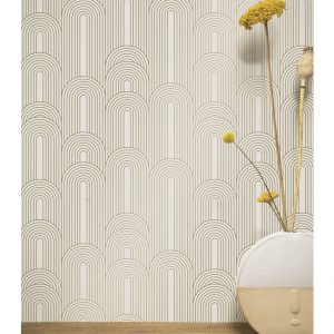 Kek behang Golden Lines geometrische lijnen goud