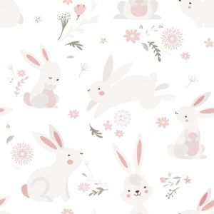 Kids Walls behang met konijntjes