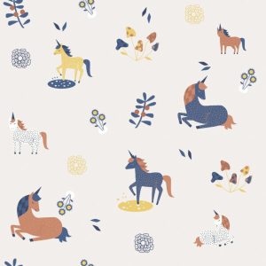 Kids Walls behang met unicorns