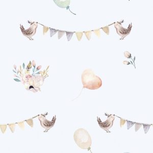Kids Walls behang met vogeltjes/vlag/ballon