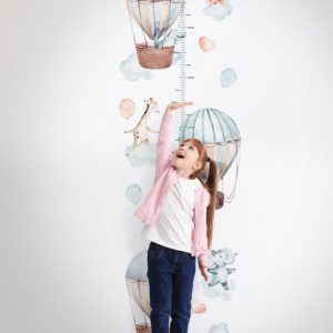 Kids Walls fotobehang meetlint met luchtballonnen