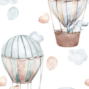 Kids Walls behang met luchtballonnen