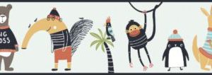 Kids Walls behangrand met dieren