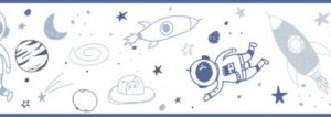 Kids Walls behangrandje outerpace/astronouten