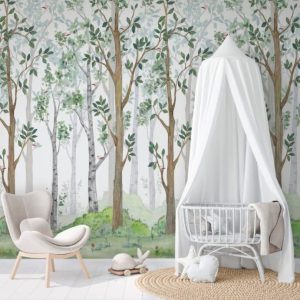 Kids Walls fotobehang getekend bos/ bomen