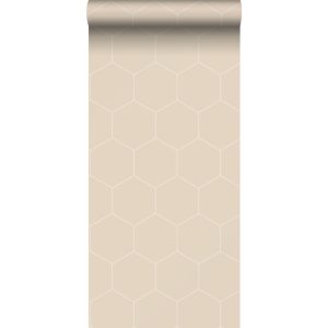 Esta behang Artdeco hexagon beige 139552