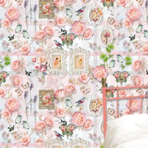 Wanna haves behang bloemen en vogels roze