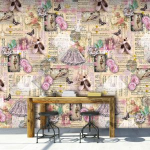 Wanna haves behang ballerina s roze