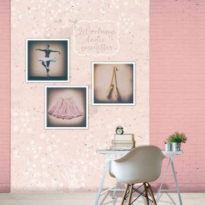 Wanna haves behang ballerina s roze