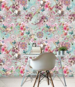 Wanna haves behang bloemen en vlinders