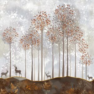 Dutch Cute Walls behang Forest Deer brown