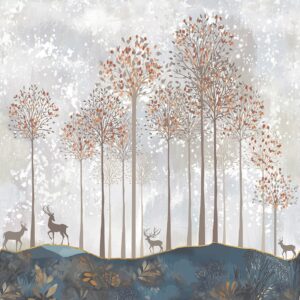 Dutch Cute Walls behang Forest Deer navy