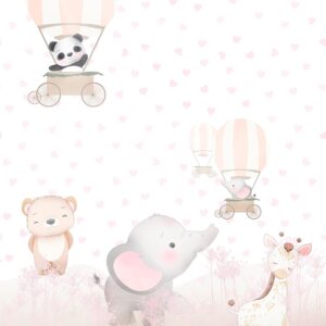Dutch Cute Walls behang Friends balloon wagon