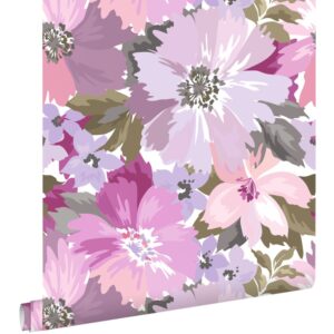 Esta behang met bloemen 131263