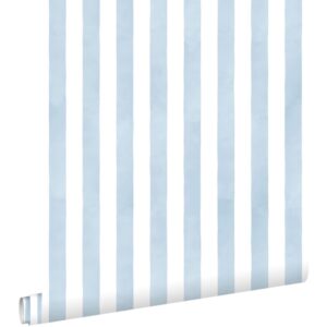 Esta behang met streepjes blauw 131304
