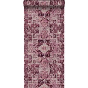 Esta behang Oosters Kelim tapijt bordeaux rood 148657