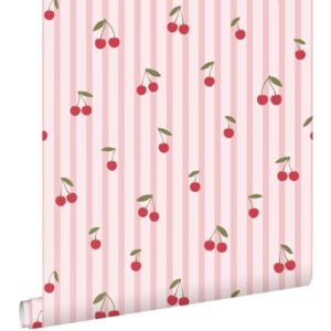 Esta behang met kersjes  131653