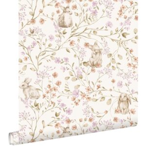 Esta behang met konijntjes 131703