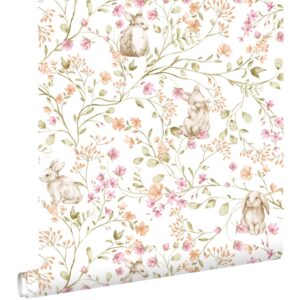 Esta behang met konijntjes 131705