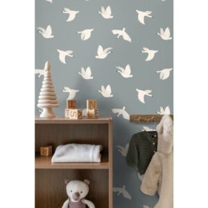Esta behang met zwanen 131781