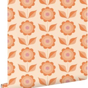 Esta behang met bloemen 130977